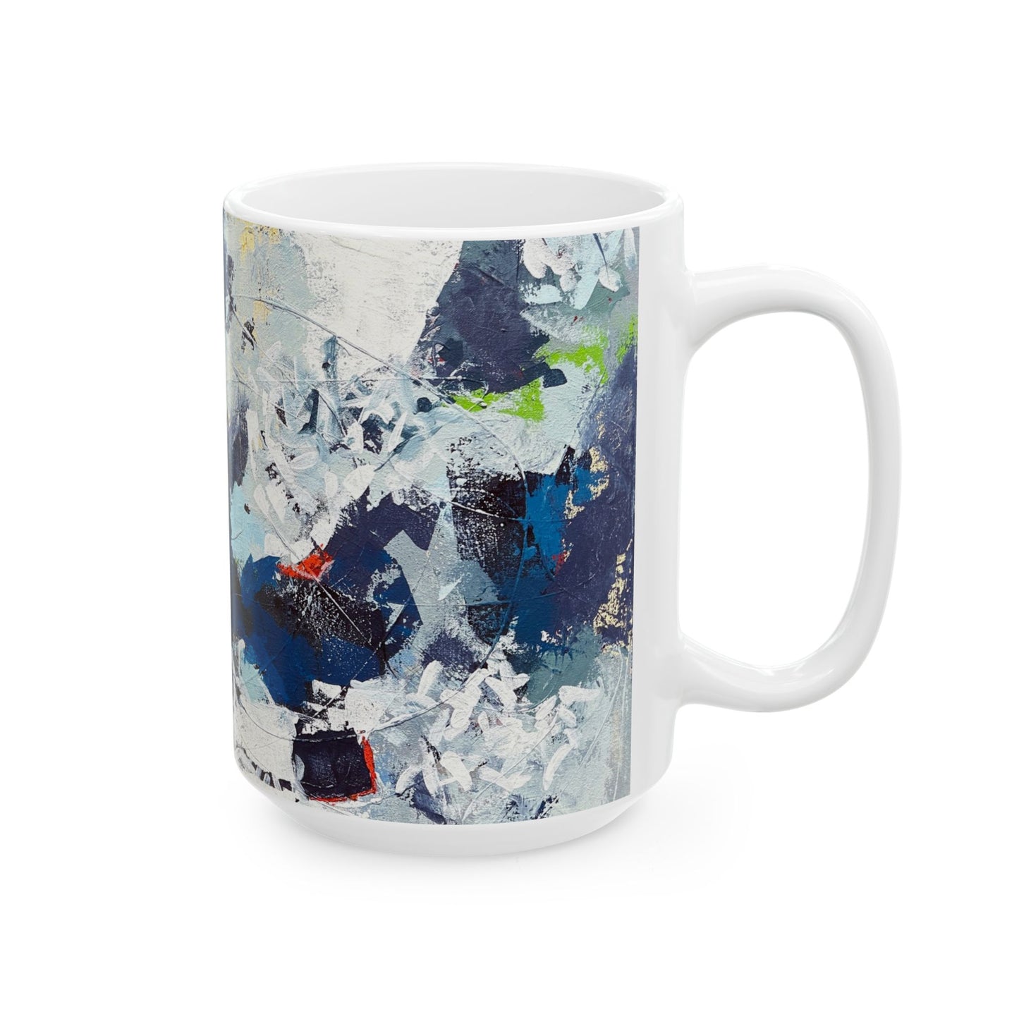 SpiralOutArt© "Skiing the Mexican Alps" Ceramic Mug, (11oz, 15oz)