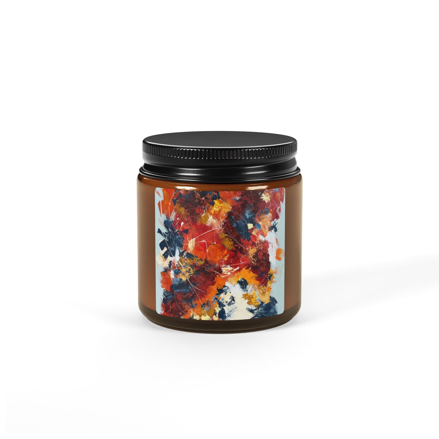 SpiralOutArt© "A Fish Can't See Water" Scented Soy Candle (Multi-Size, Amber Jar)