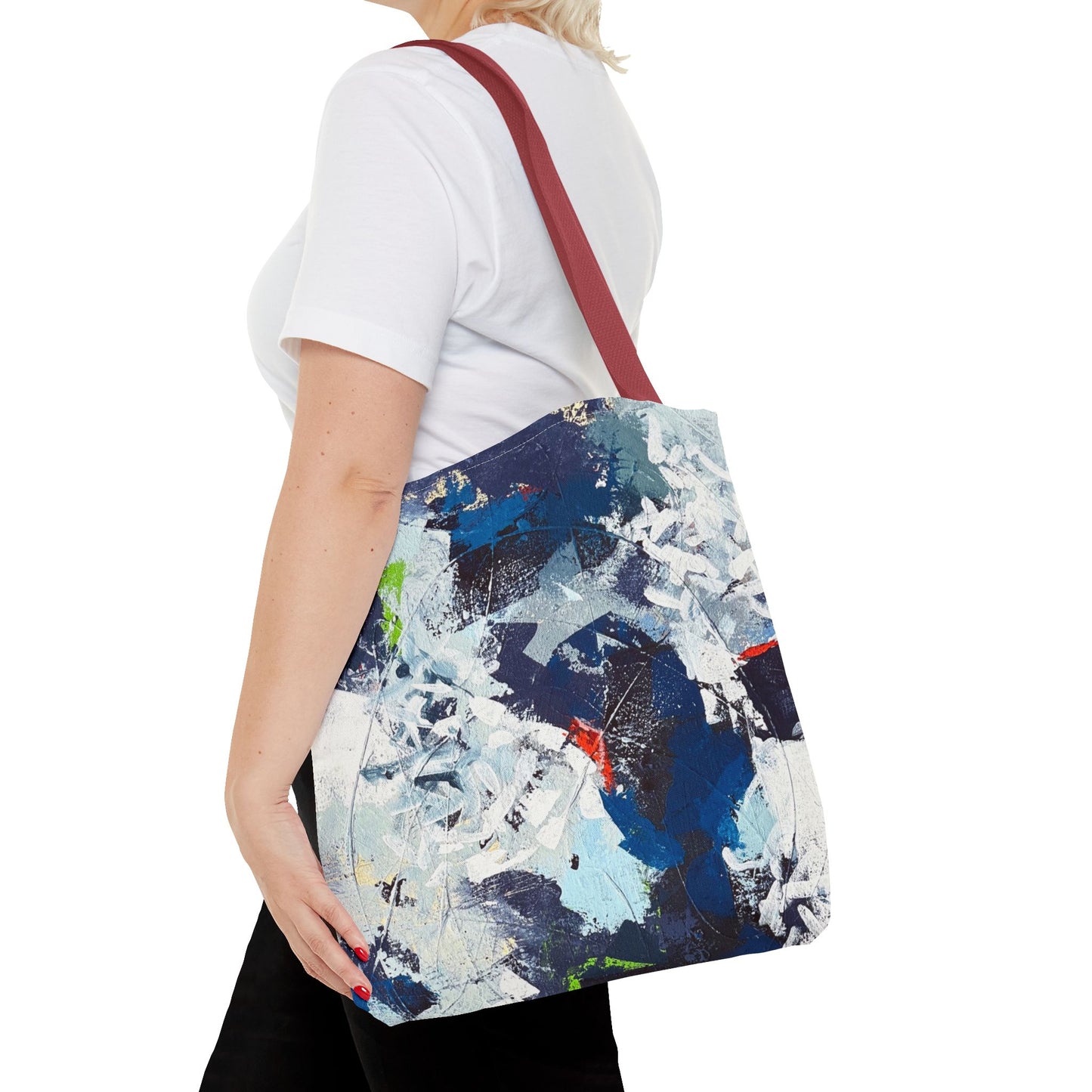 SpiralOutArt© "Skiing the Mexican Alps" Tote Bag (AOP)