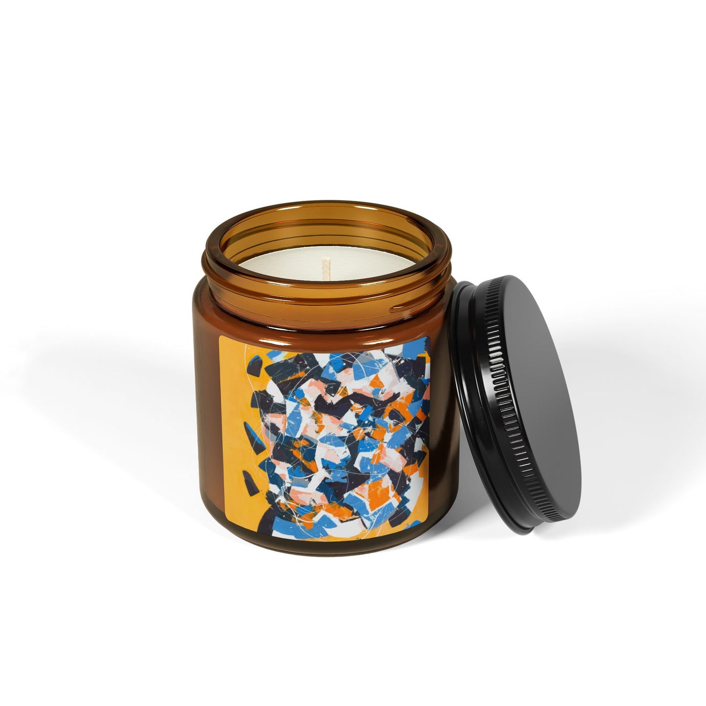 SpiralOutArt© "Fault of Personality" Scented Soy Candle (Multi-Size, Amber Jar)