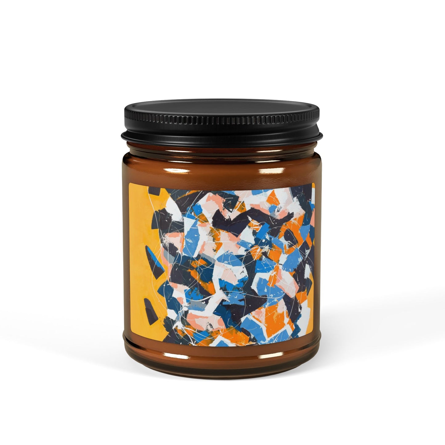 SpiralOutArt© "Fault of Personality" Scented Soy Candle (Multi-Size, Amber Jar)