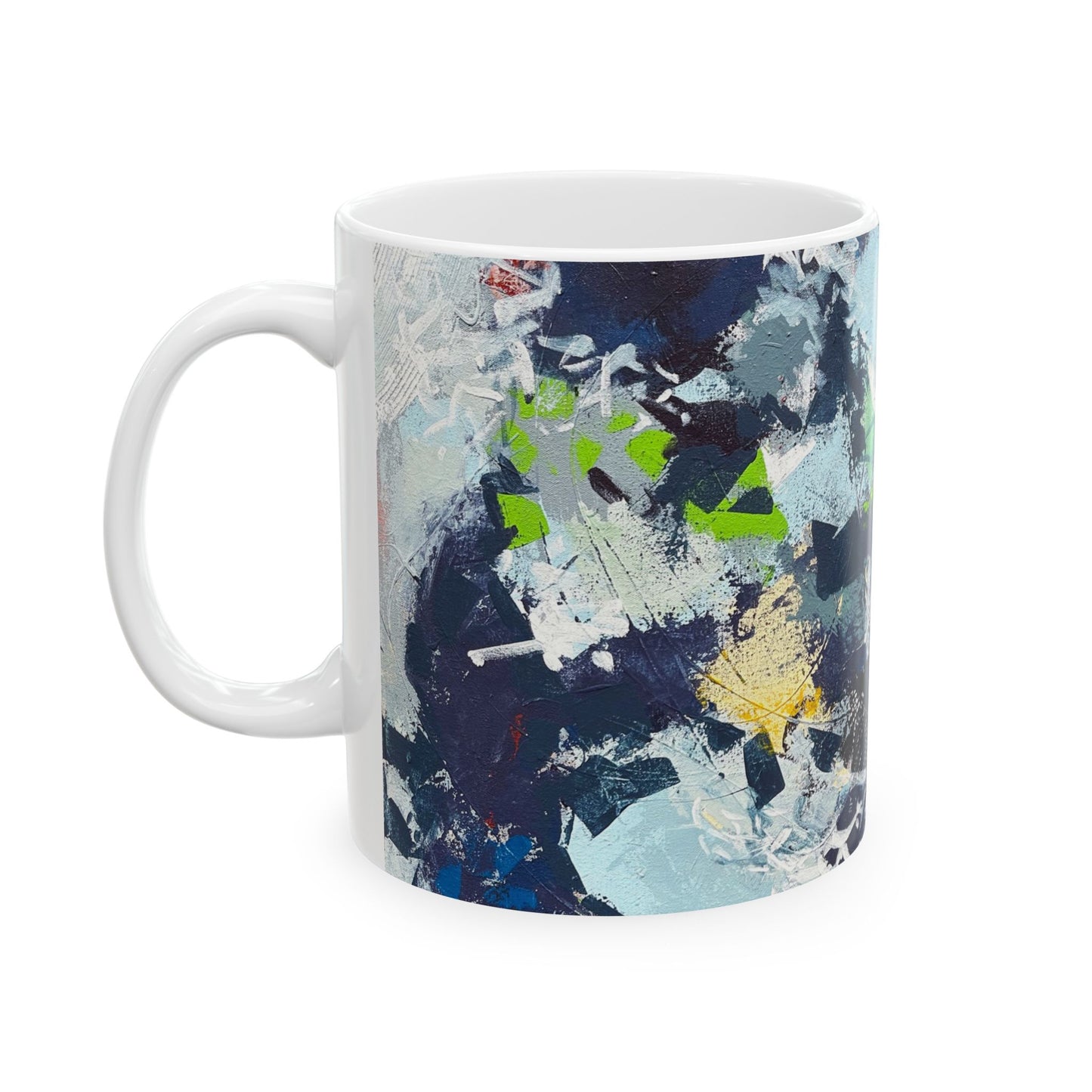 SpiralOutArt© "Skiing the Mexican Alps" Ceramic Mug, (11oz, 15oz)