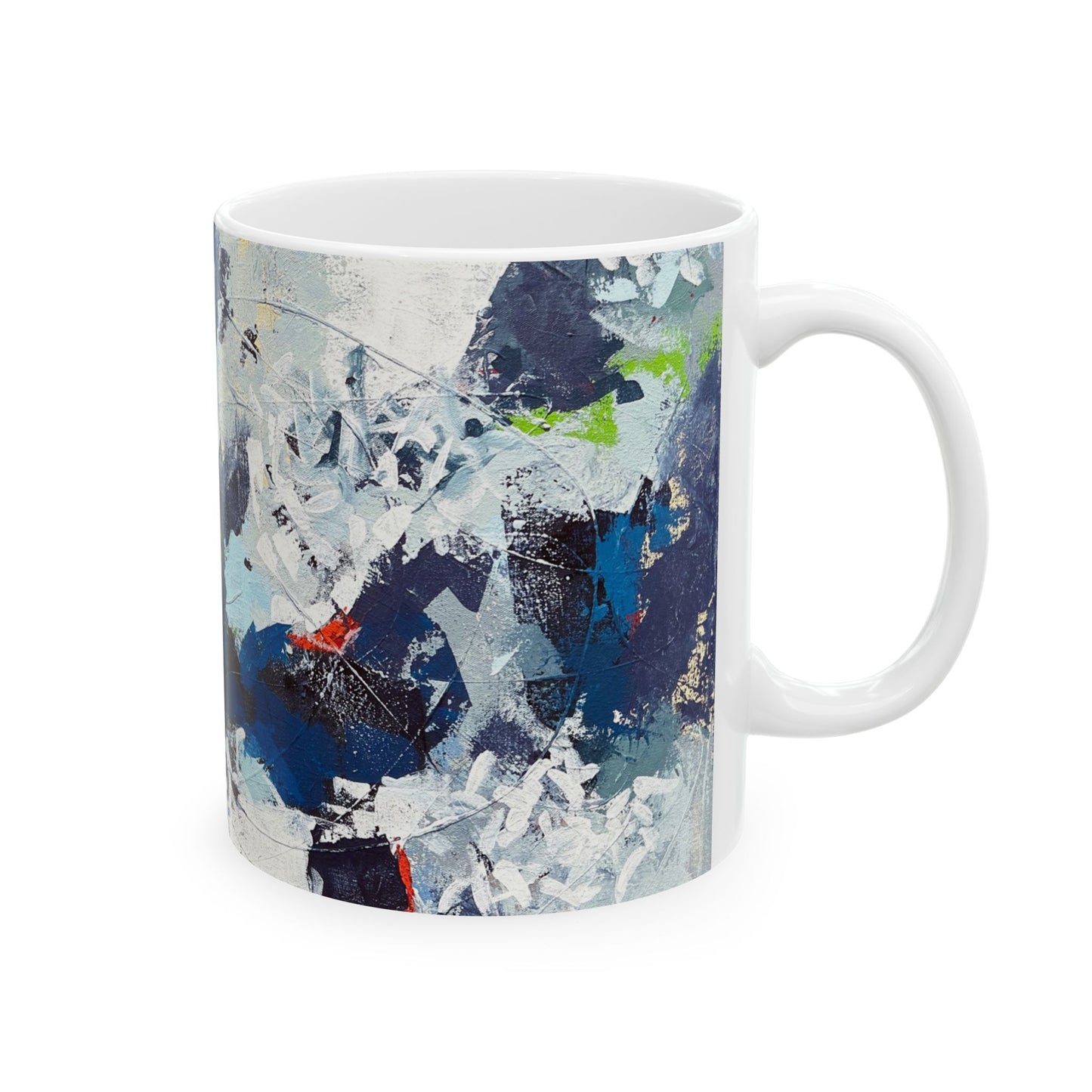 SpiralOutArt© "Skiing the Mexican Alps" Ceramic Mug, (11oz, 15oz)