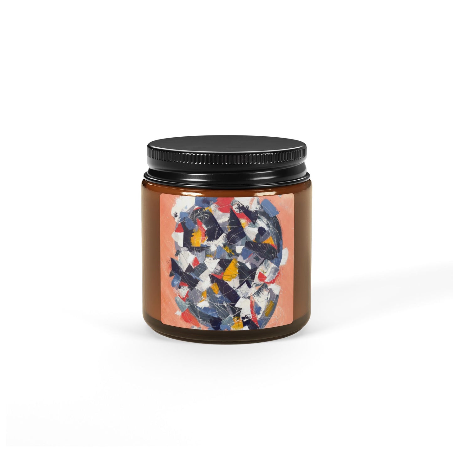 SpiralOutArt© "Little Revolving Doors" Scented Soy Candle (Multi-Size, Amber Jar)